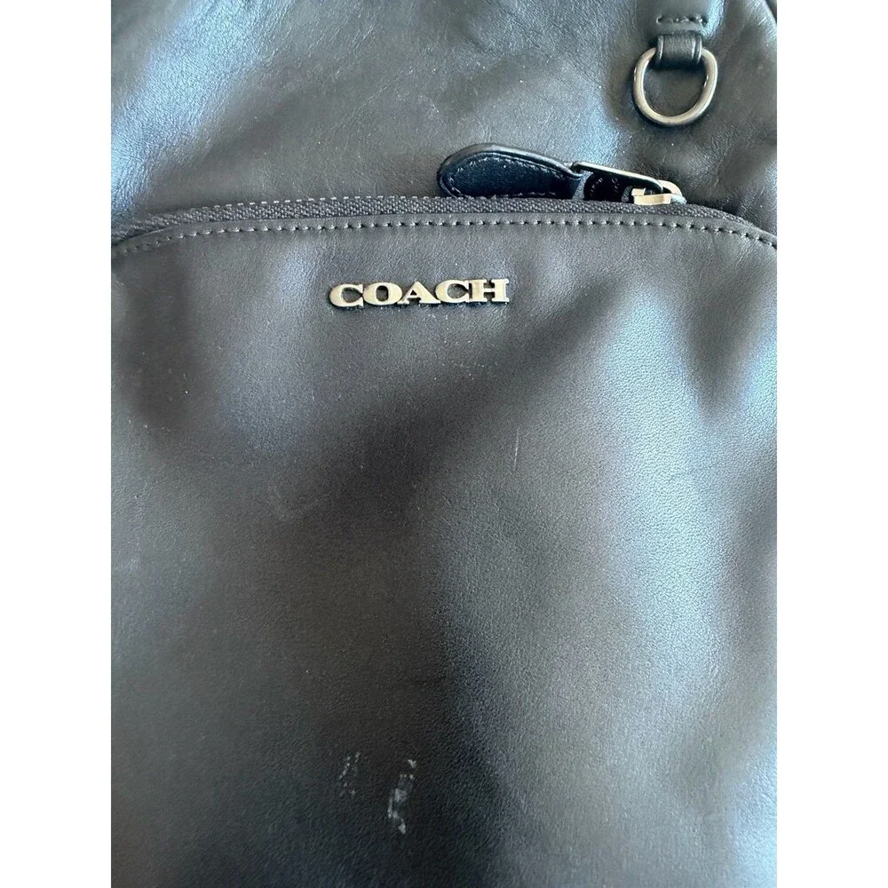 Coach Graham Pack C2931 Black Leather Sling Crossbody Backpack Men’s Unisex